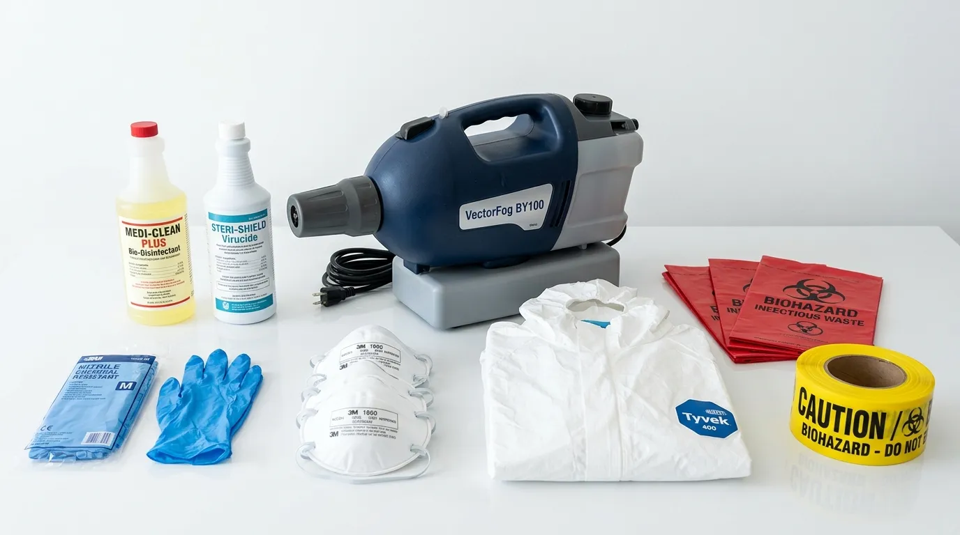 Professional biohazard remediation crew working in McKees Rocks